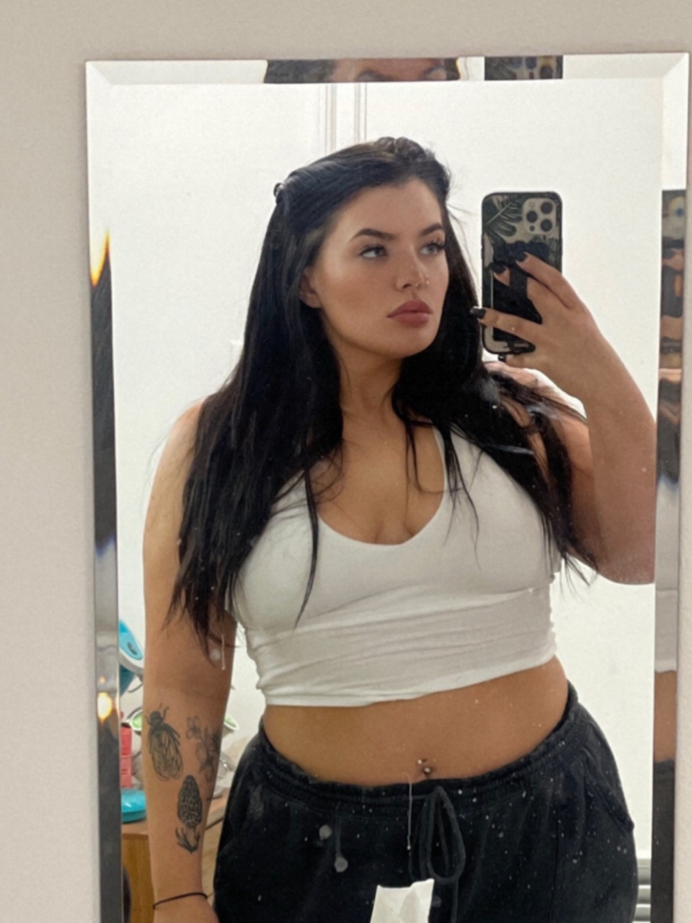 Hollister White V Neck Crop Halter